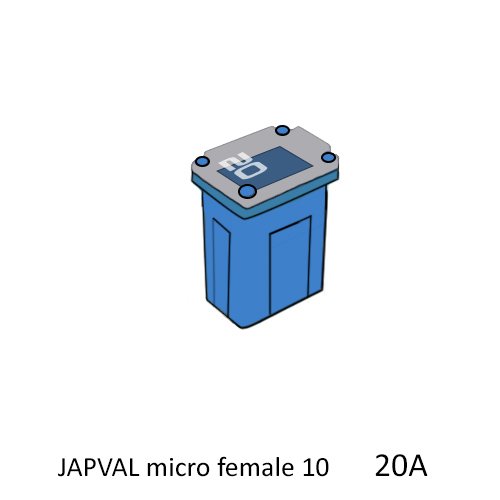 BEZPIECZNIK JAPVAL MICRO ŻEŃSKI FEMALE F20A BJM20A H=16MM